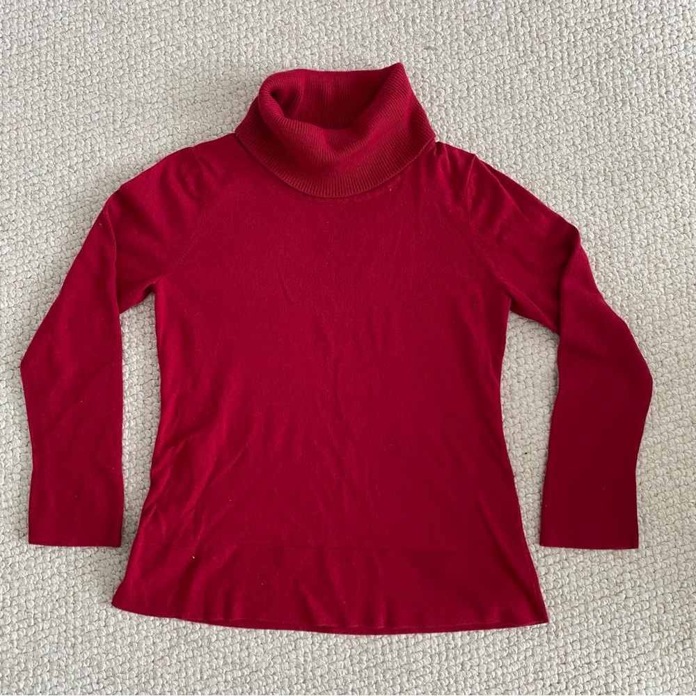 Caslon Rich Red Cowl Neck Sweater Women’s Size XL